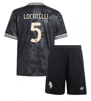 Juventus Manuel Locatelli #5 Tredjetrøje Børn 2025-26 Kortærmet (+ Korte bukser)